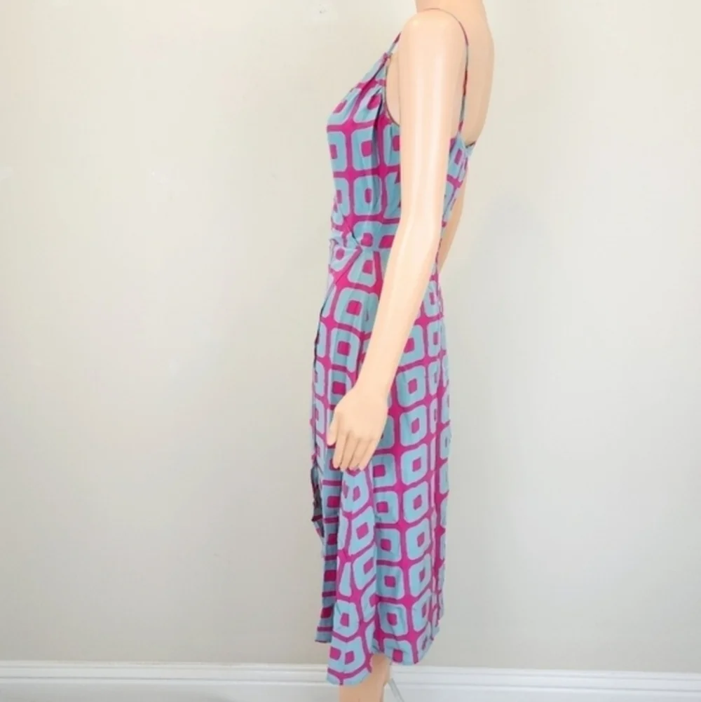 New TIBI Spaghetti Straps Wrap Midi Dress